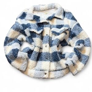 POL Plaid‎ Sherpa Jacket